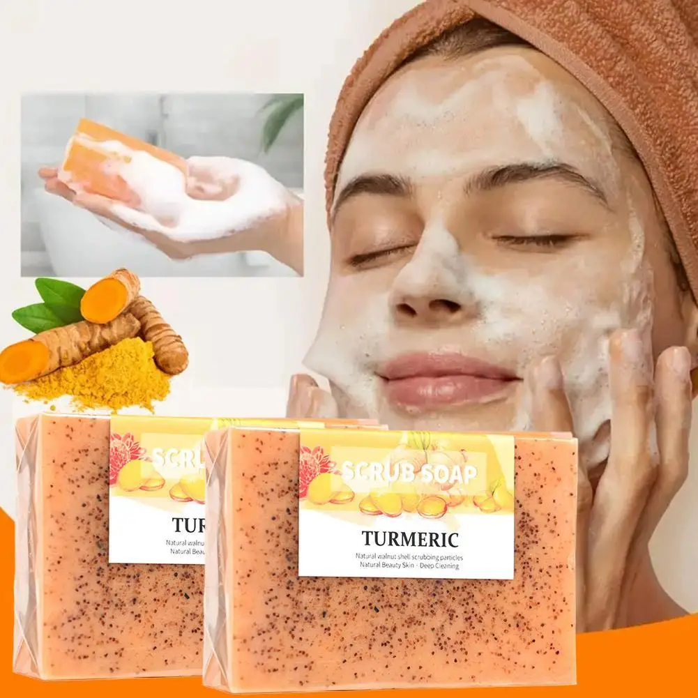 

100g Essential Oil Handmade Soap with Frosted Particles Exfoliation Moisturizing Smooth Improve rough dull Skin For Body Face