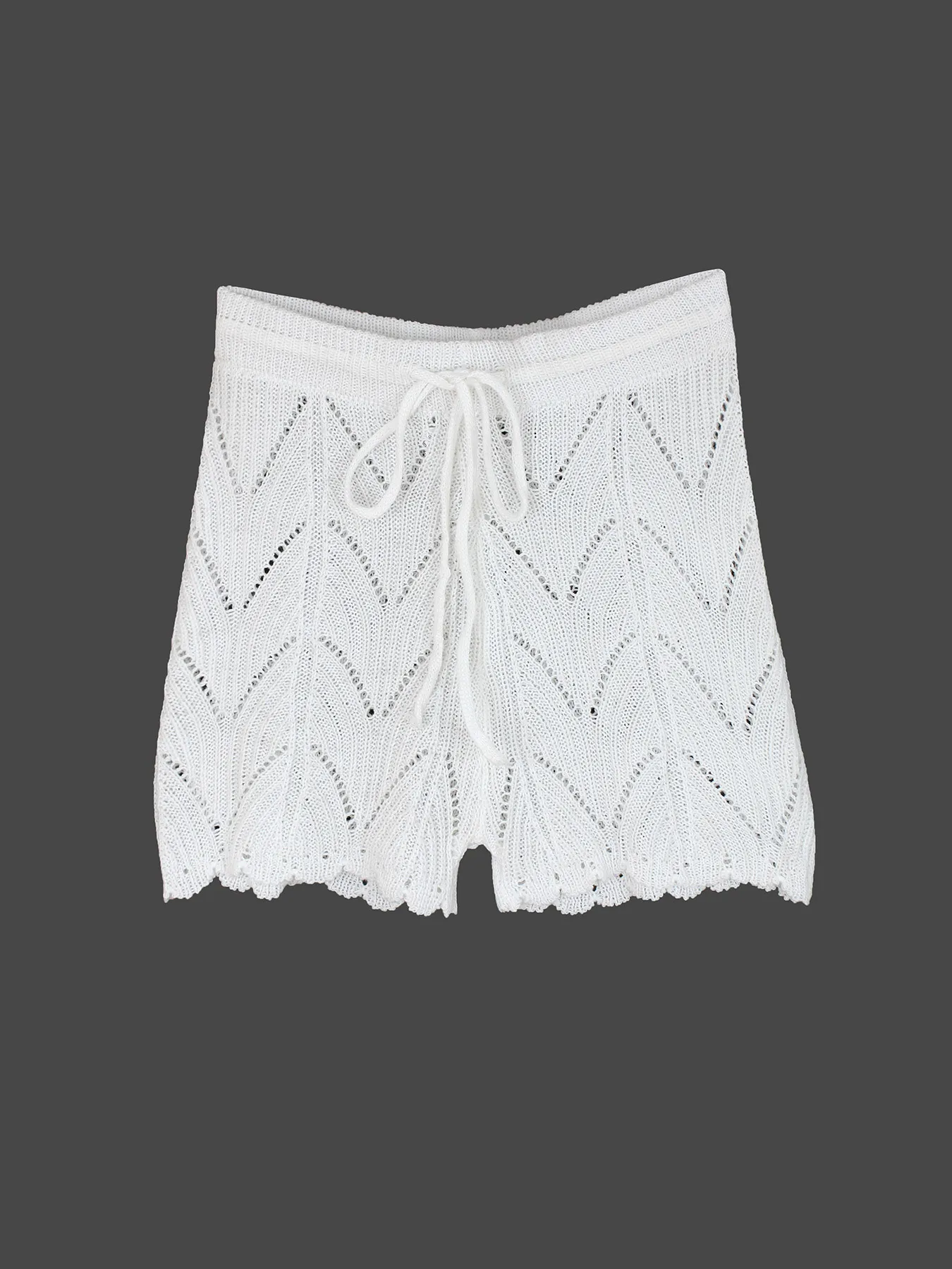 BluWin 2025 Summer Boho Crochet Shorts – Sexy High Waist Lace Hollow Out Knit Beach Shorts for Women
