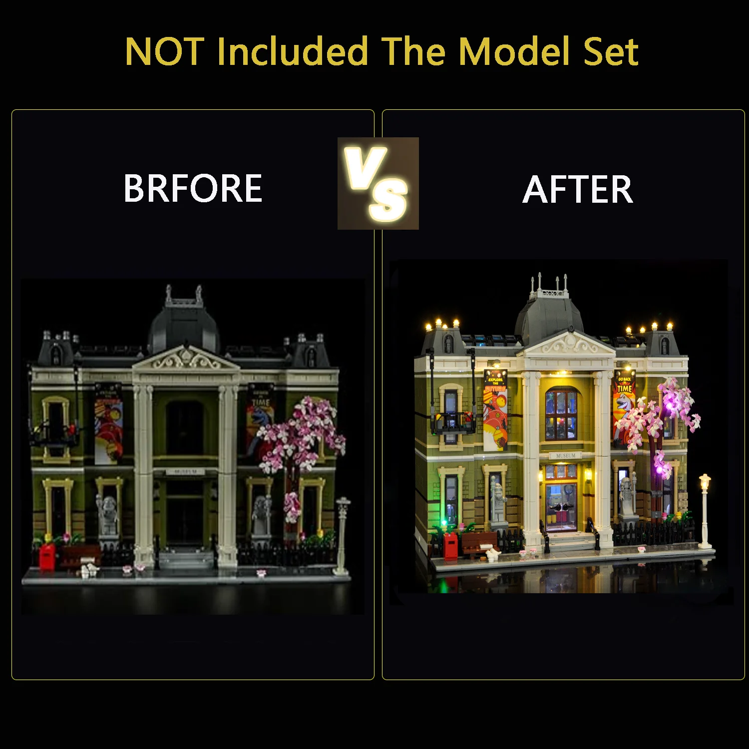 LYBMTWF LED Lighting Kit Compatible with Lego 10326  Natural History Museum Model   (NOT Include The Model Bricks)