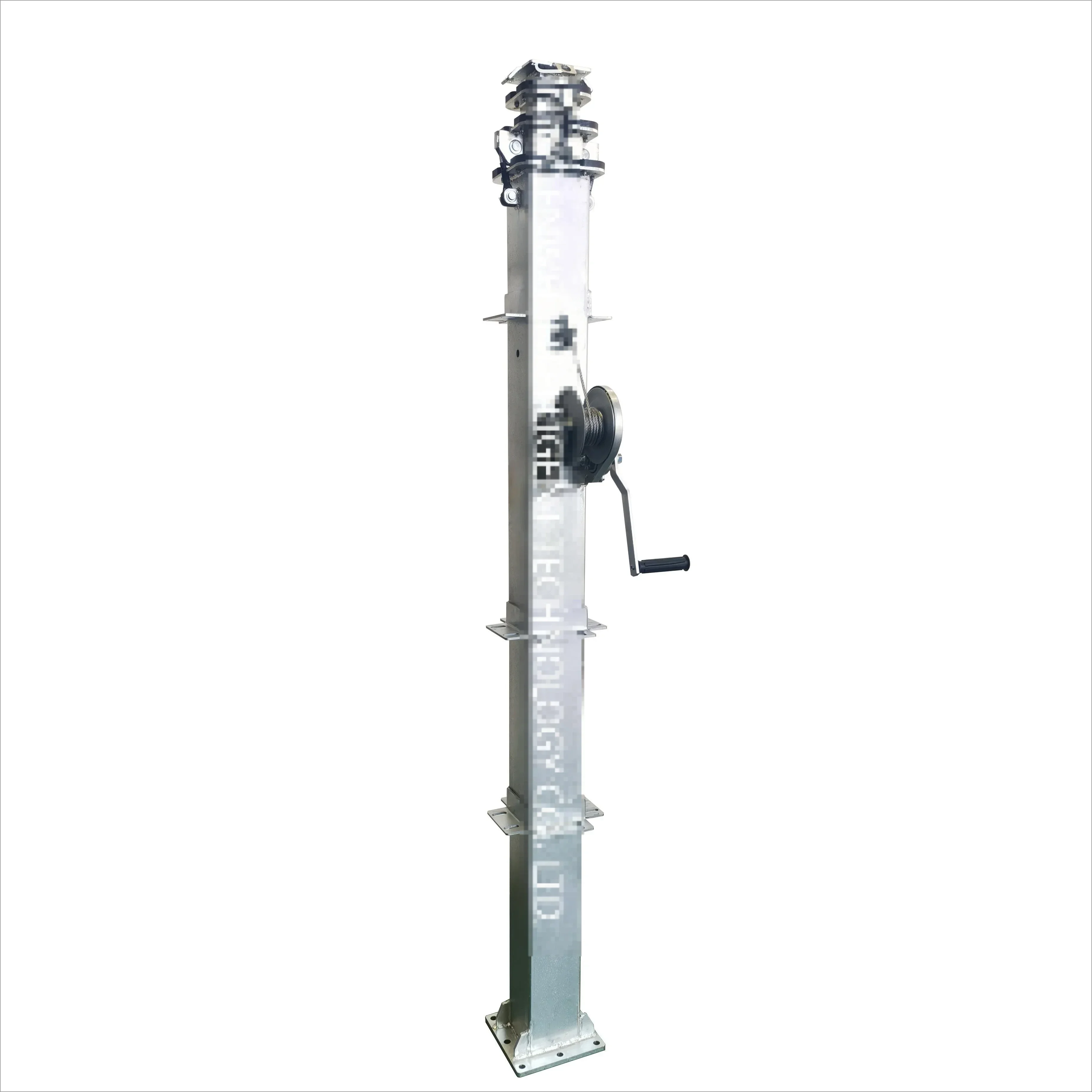 Telescopic mast lift with 1200 pound manual winch