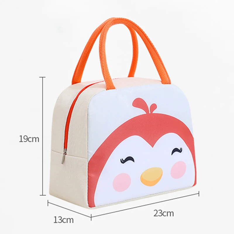 Cartoon Cute Lunch Bag For Children Aluminum Insulation Keep Temperature Lunch Box Hangbag Outdoor Picnic Food Storage Bags New