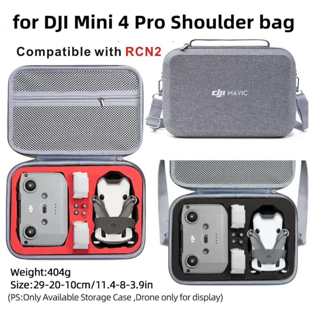 For DJI Mini 4 Professional Shoulder Bag Storage Mini 4 Pro Accessory Set Storage Box compatible with RCN2 Remote Control Access