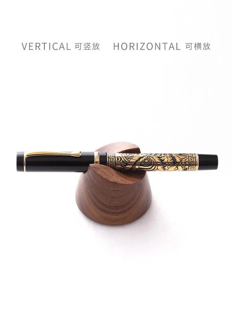 

Walnut Wood Fountain Pen Holder Stand for Dip Pen Rest Desk Organizer Desk Accessories Stationery Office School Supplies