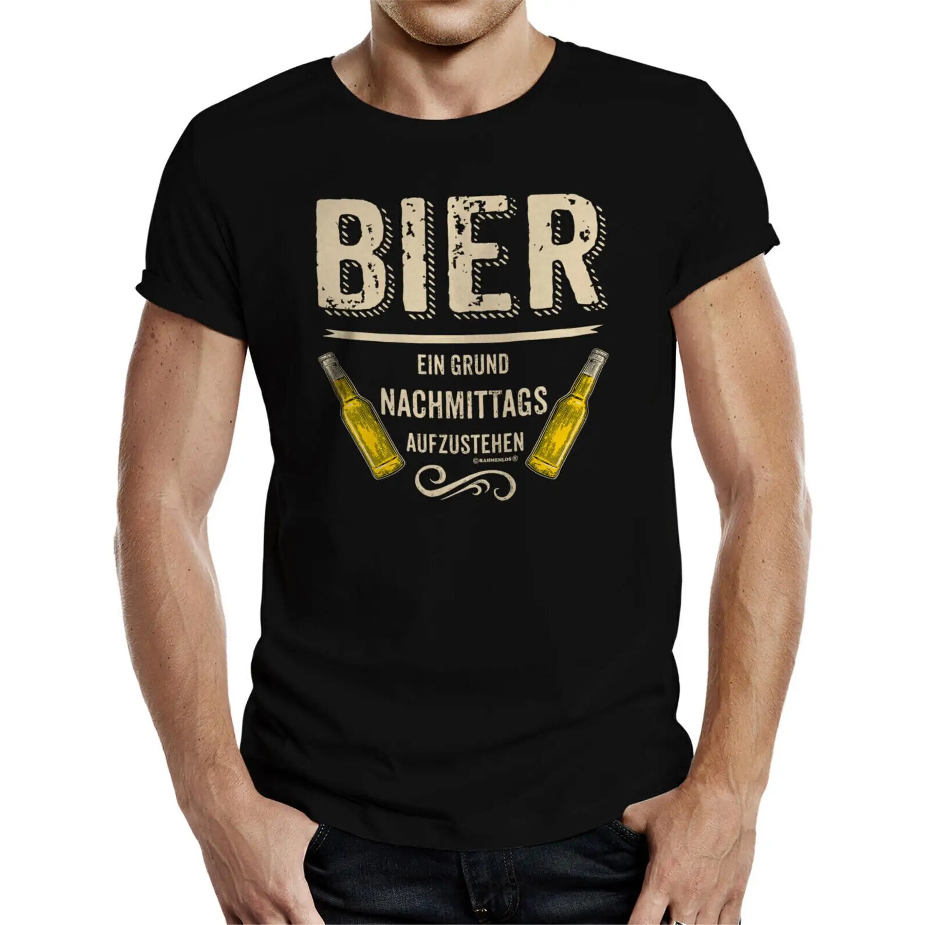 

Uomo T Shirt per Birra Pomeriggio Aufstehen Regalo Uomini Camicie