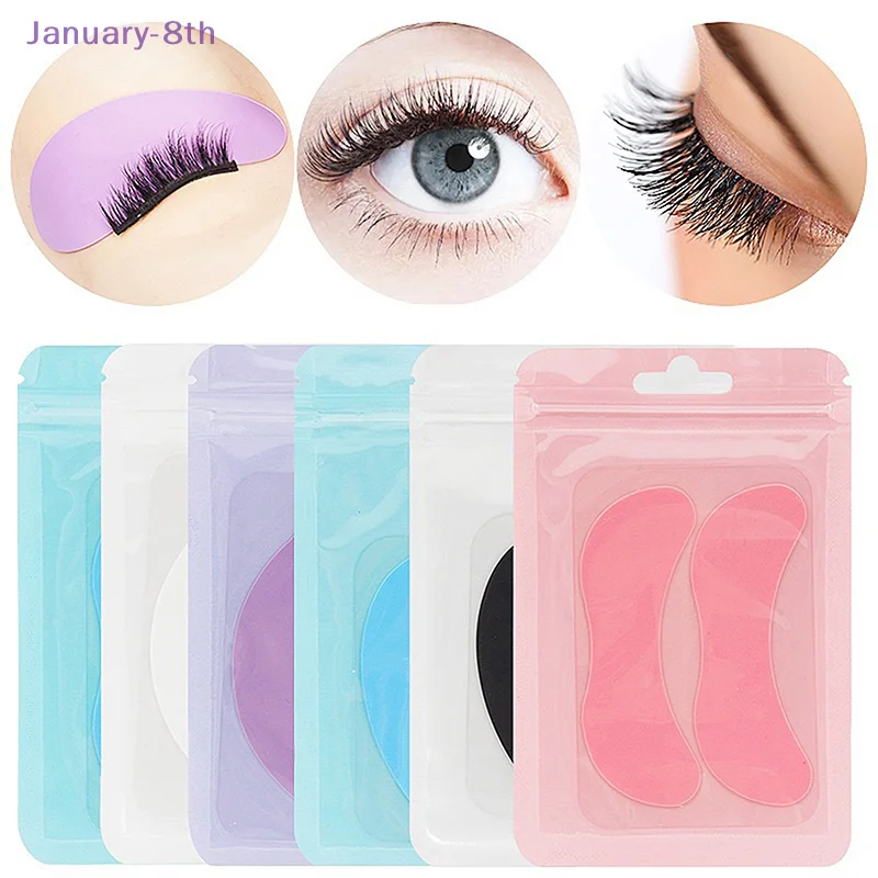 Flower Type Lower Eyelash Eye Pads Silicone Stripe Lash Lift Eyelash Extension Reusable Patches Under Eye Gel Patch Makeup Tool