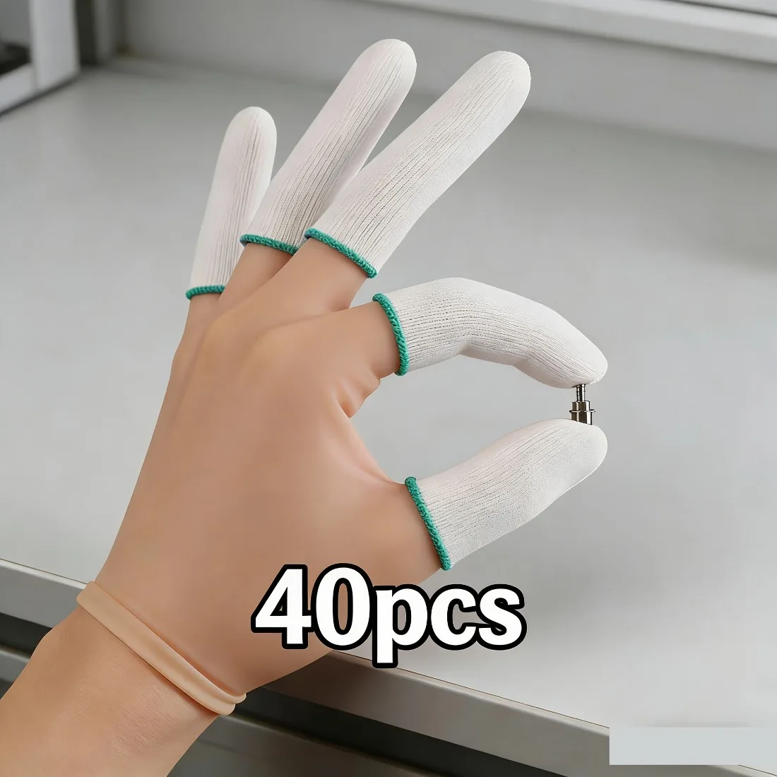 

20-Pack Nylon Finger Covers, Breathable Abrasion Resistant Anti-Slip Fingertip Protectors