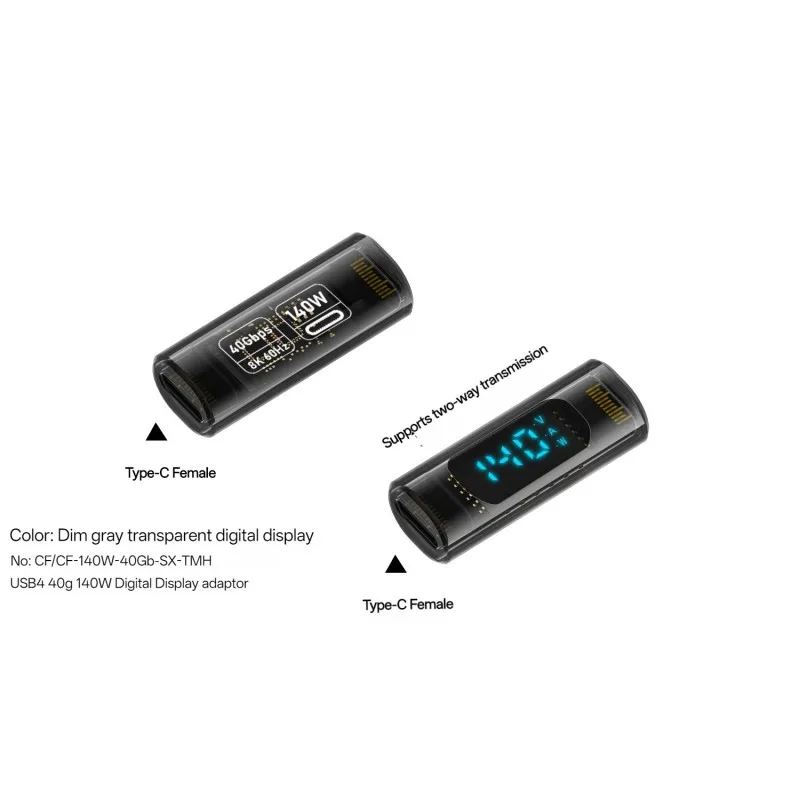 NNBILI PD 140 W USB C 90 Grad rechtwinkliger U-förmiger Typ-C-Adapter 40 Gbit/s Datenübertragung USB4.0 8K 60 Hz Video für Thunderbolt 3/4