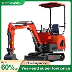 Agricultural Factory Mini Crawler Excavator 1T 2 ton 1000kg For Garden Low Price Mini bagger Machine Portable 1 Ton Small Bagger