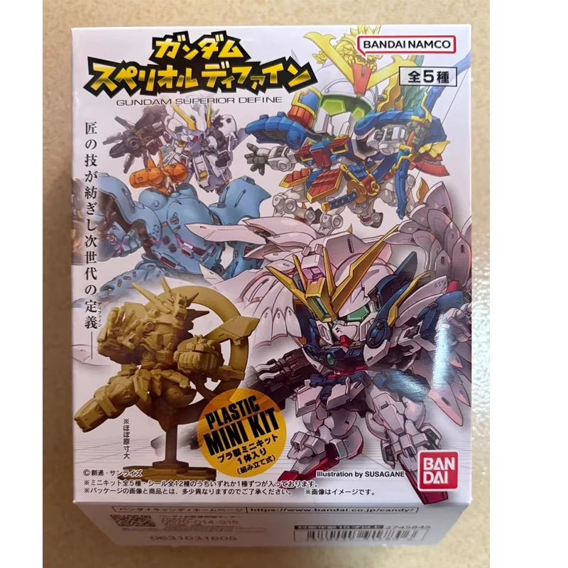 Schnelle Lieferung Bandai Anime KUNSTSTOFF MINI KIT Shokugan Superior 01 Wing Gundam Null Gott Gundam Original Modell Spielzeug Action Figur