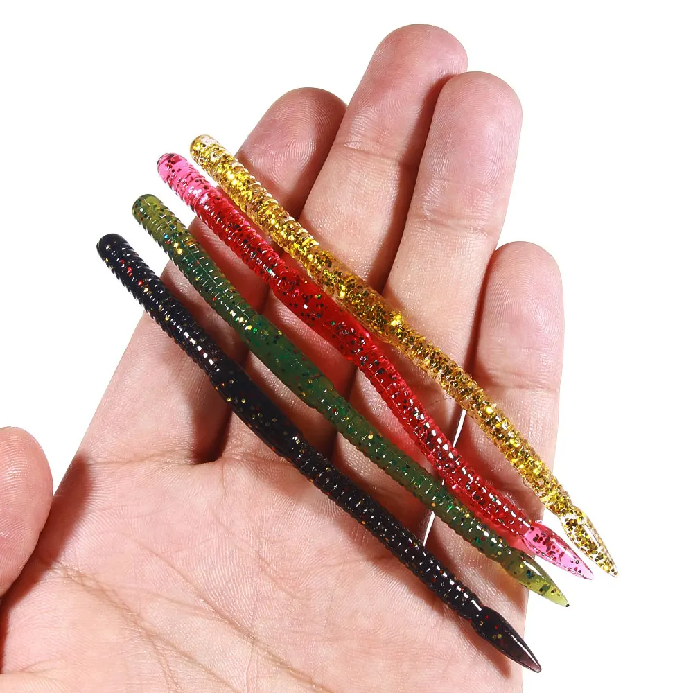 10pcs 10cm 1.8g Soft earthworm Silicone Fishing Lure Minnow Saltwater Freshwater Worms Wobblers Artificial Bait Bass Tackle Jigs