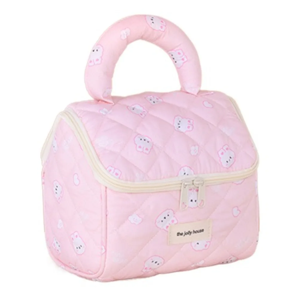 

Korean Ins Cartoon Cosmetic Bag Butterfly Cherry Bear Rabbit Storage Bag Zipper Handbag Makeup Brush Case Lady/Girls/Women