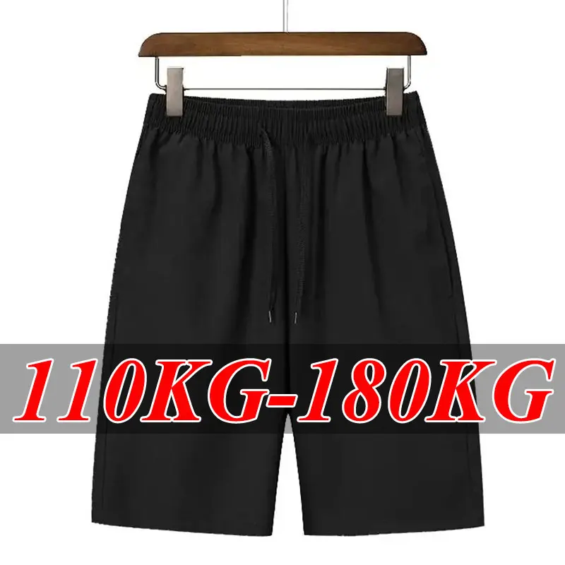Summer Men's Shorts Plus Size Running Gym Sport Shorts 11XL 12XL Breathable Beach Pant Fitness Jogging Cool Casual Sportswear