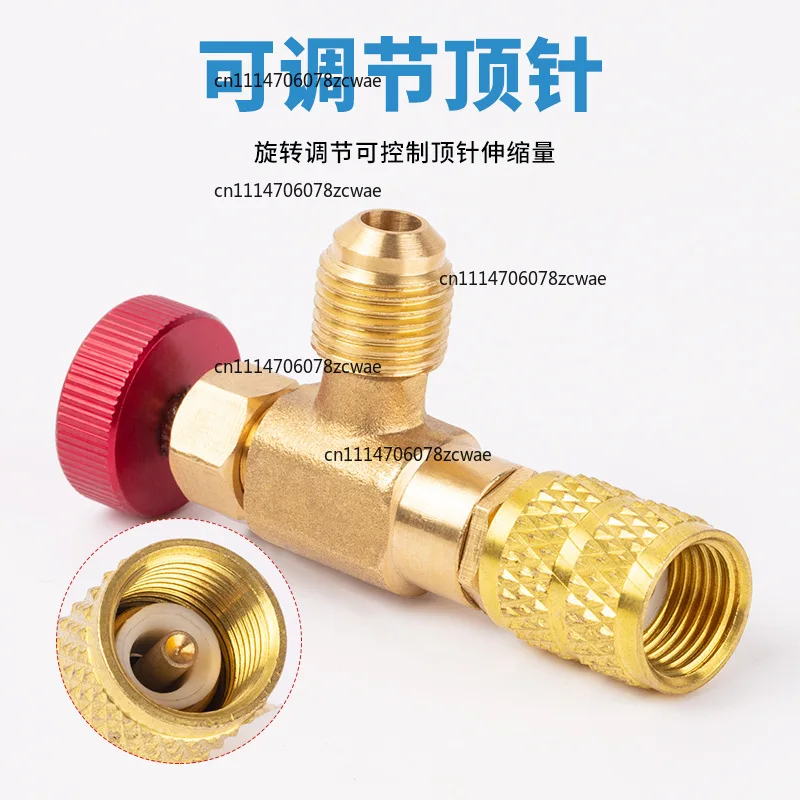 R22 R410 R32 AC Safety Valve Refrigerant Charging Adapter Air Conditioning Maintenance Tool