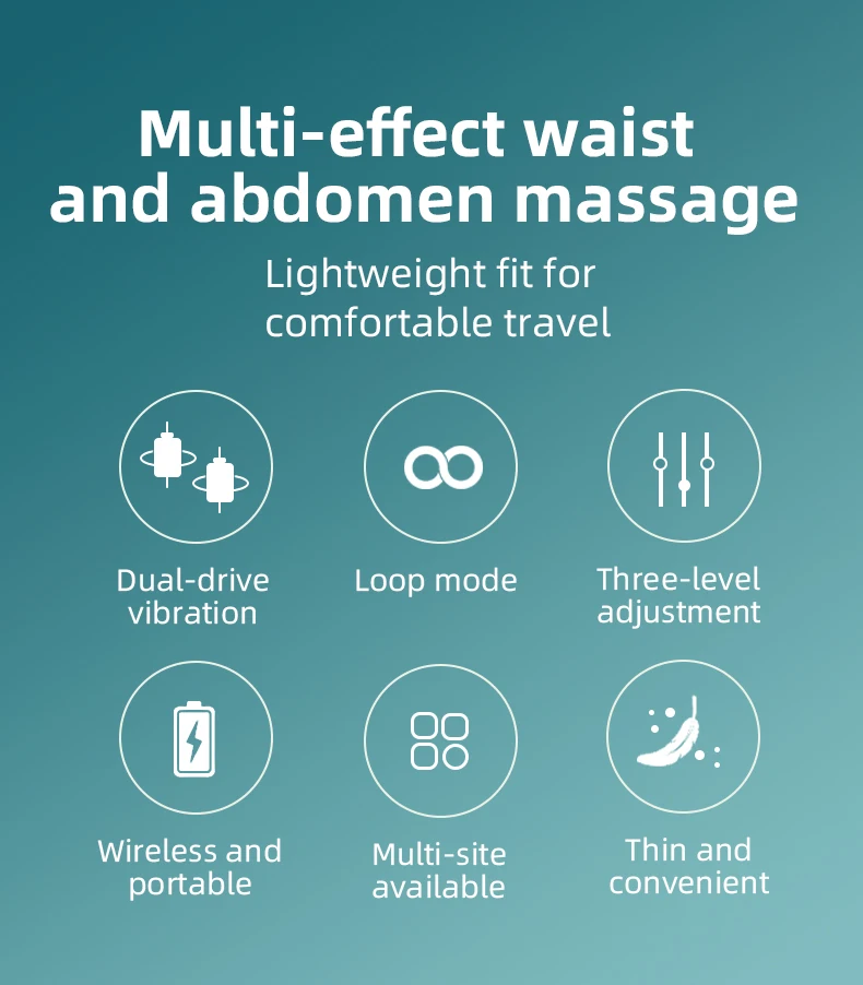 Wiederaufladbares Körper-Schlankheitsgerät, Taillengürtel, Fitnessgerät, grenzüberschreitend, Heimladung, multifunktionale Taillenmassage – Detail 3