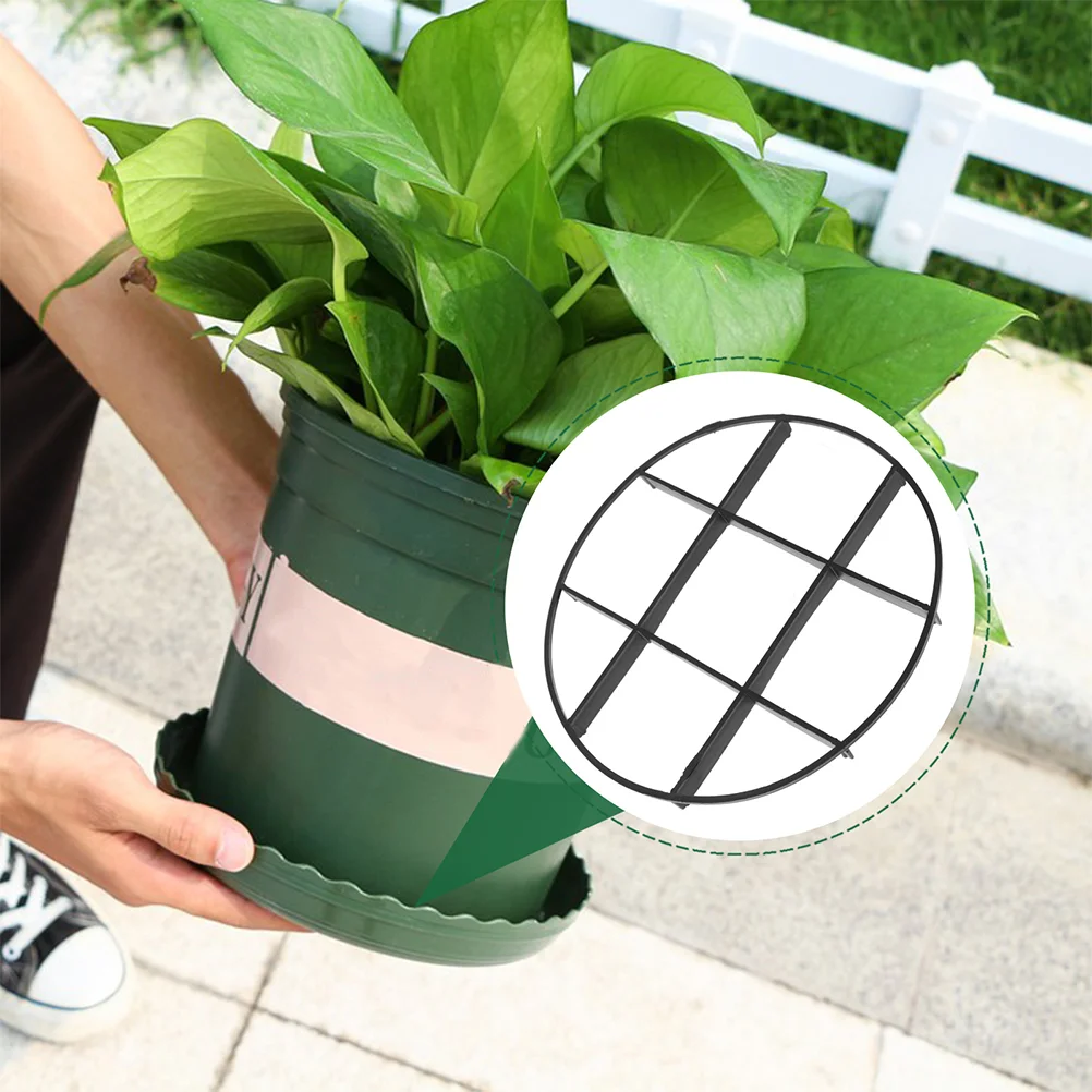 10 Pcs Outdoor Plant Stands for Patio Flowerpot Bottom Pad Footsteps Black Pp Holder