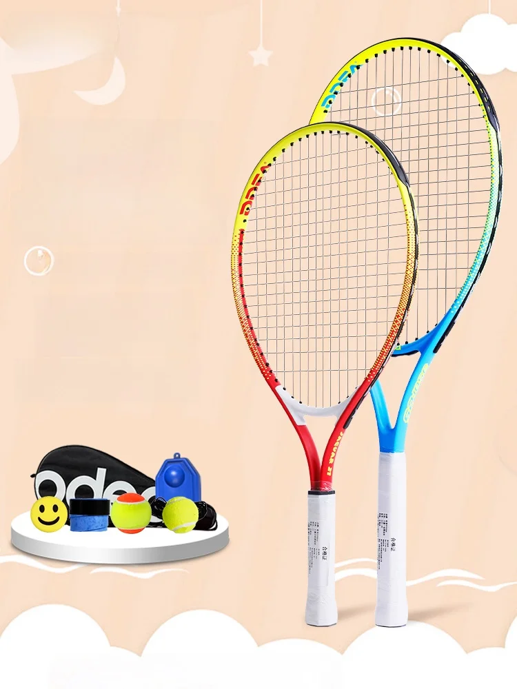raquette-de-tennis-odear-pour-enfants-23-25-pouces-avec-entrainement-de-rebond-pour-les-eleves-du-primaire-poignee-legere-en-alliage-d'aluminium