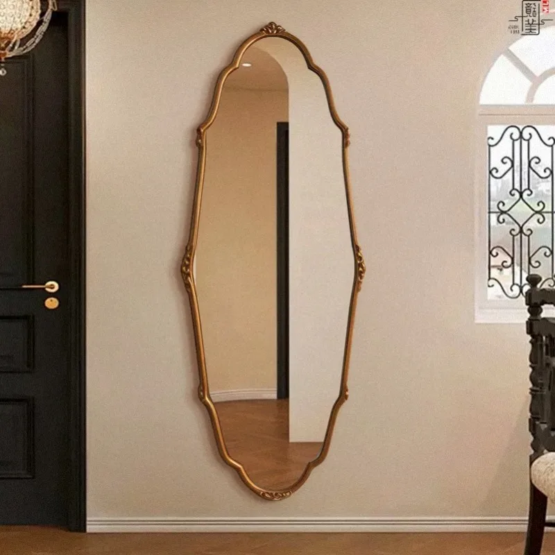 Wall Hanging Mirror Living Room Modern Funky Luxury Nordic Aesthetic Decoration Mirror Long Items Espelhos Home Decorations