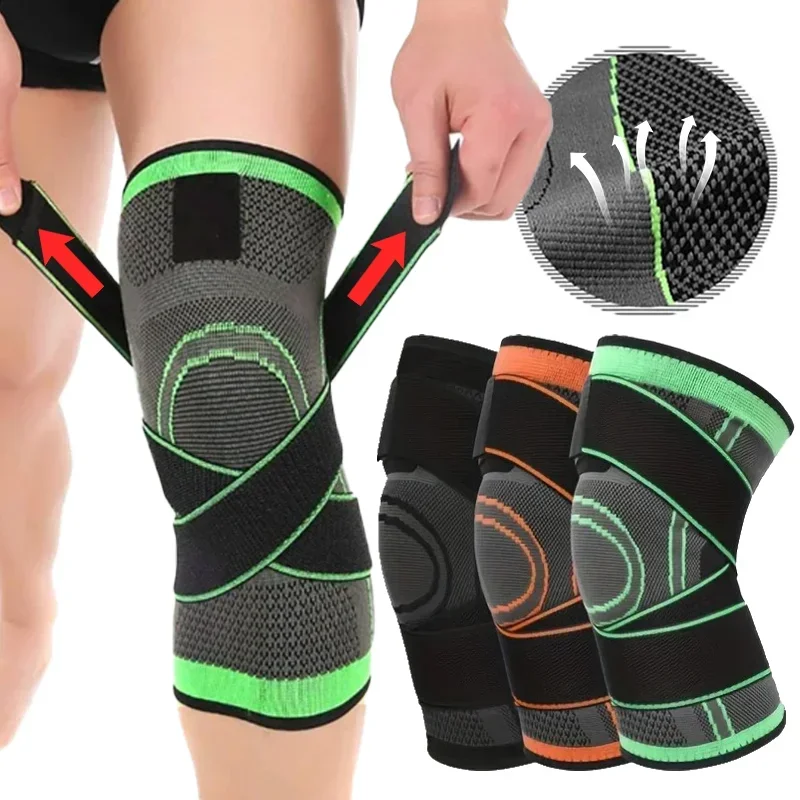 1PCS Adjustable Sports Knee Pad Knee Pain Relief Patella Stabilizer Brace Support for Hiking Soccer Basketball Running Sport