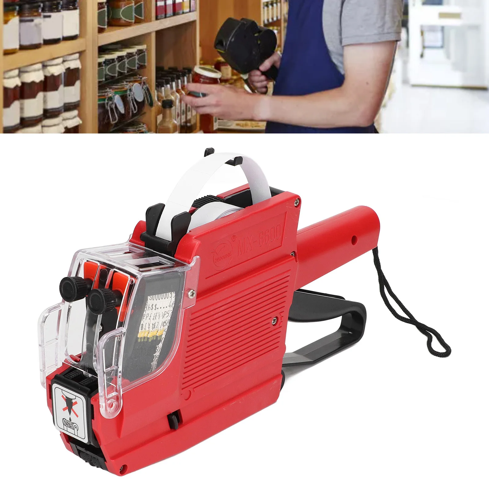 Price Attacher Price  Gun 10 Digits 2 Lines Labeller Marker Attacher Tool for Office Retail Store