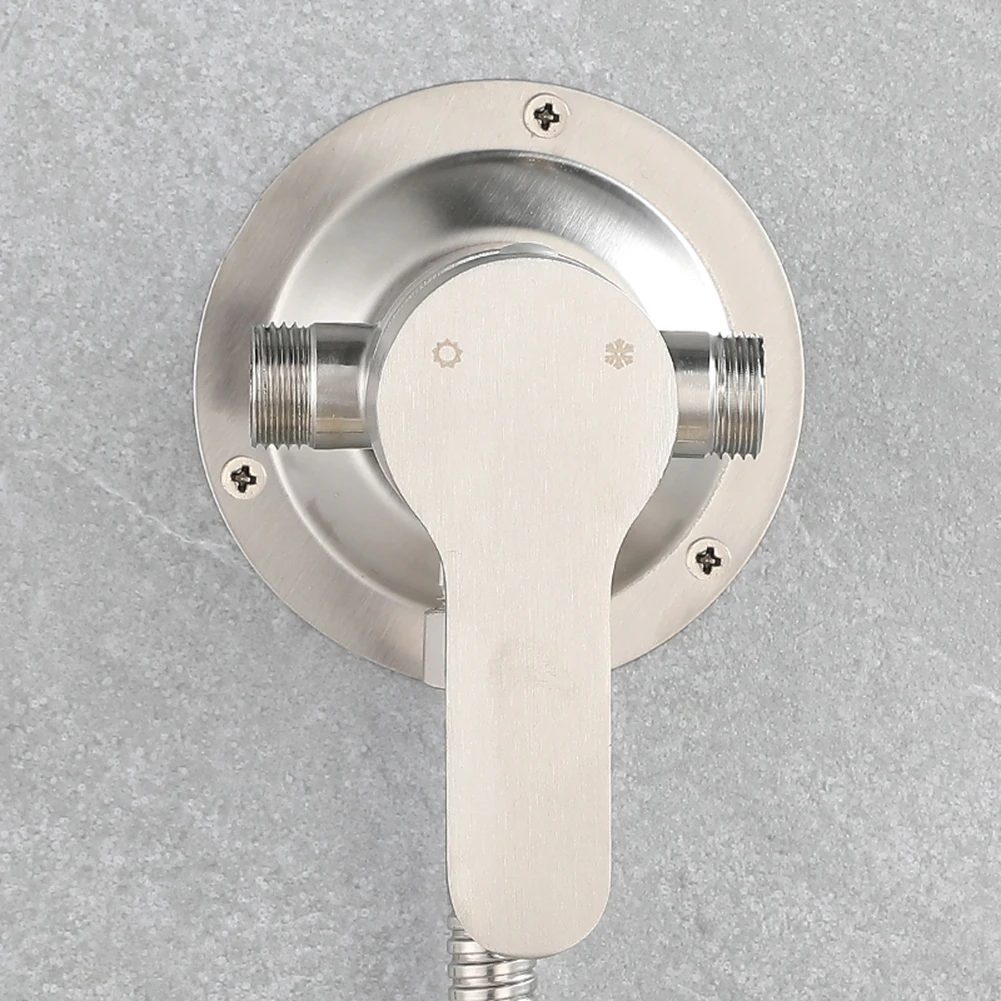 Wall Mounted Shower Faucet Control Valve with 304 Stainless Steel Housing for Indoor and Outdoor Shower Setups