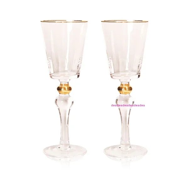 Wine set Handmade crystal glass Red wine glass Sweet wine cup Phnom Penh beads