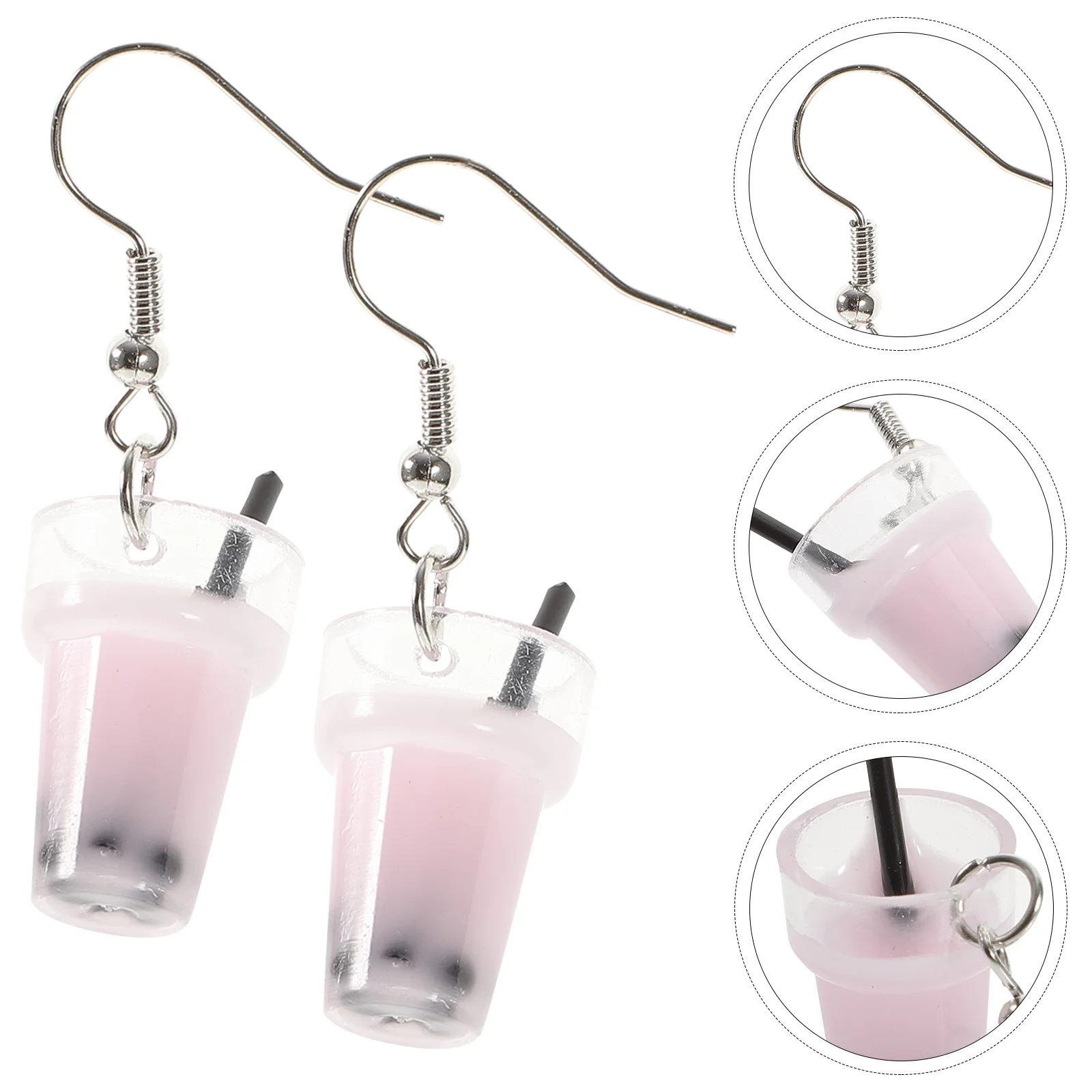 Milk Tea Cup Earrings Dangler Creative Christmas Gift Gifts for Stocking Stuffers The Simple Taste Alloy Child