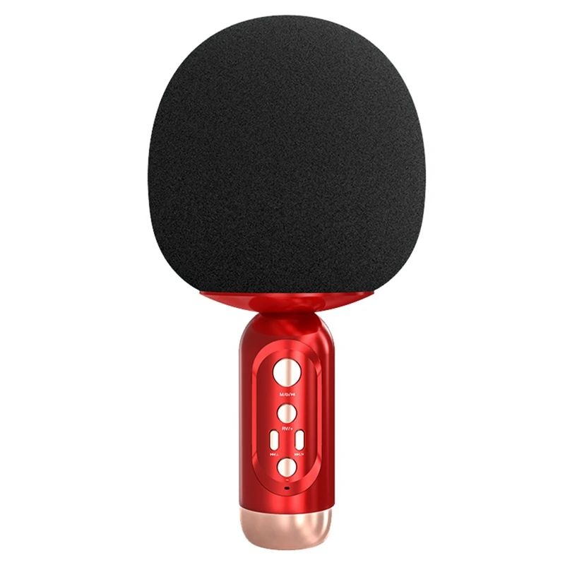 Wireless Microphone Karaoke Artifact Home Karaoke Family Ktv TV Singing Children's Handheld Microphone Red Durable Easy To Use