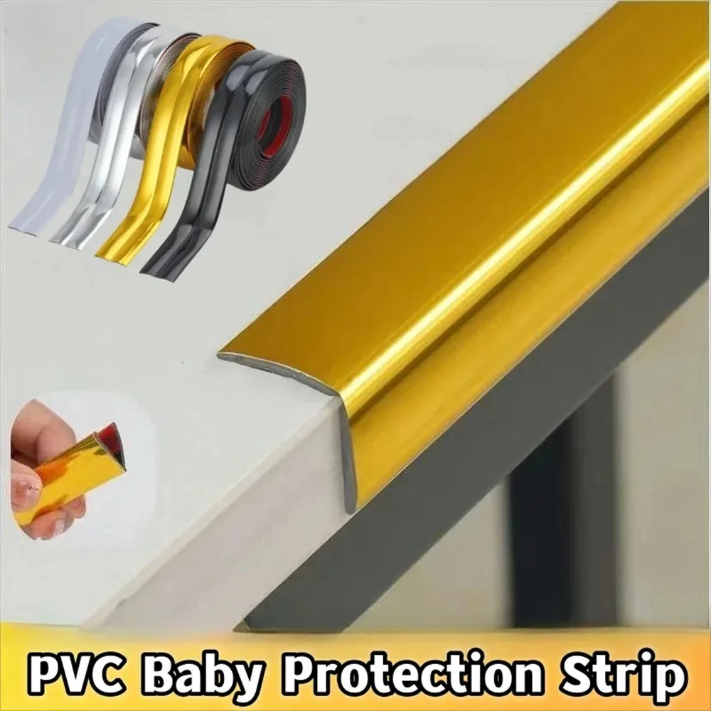 Image of 1 Stück PVC selbstklebender dekorativer Streifen-Wandaufkleber, Antikollisionsband, Stoßschutzstreifen, Möbelkanten-Wand-Eckenschutz