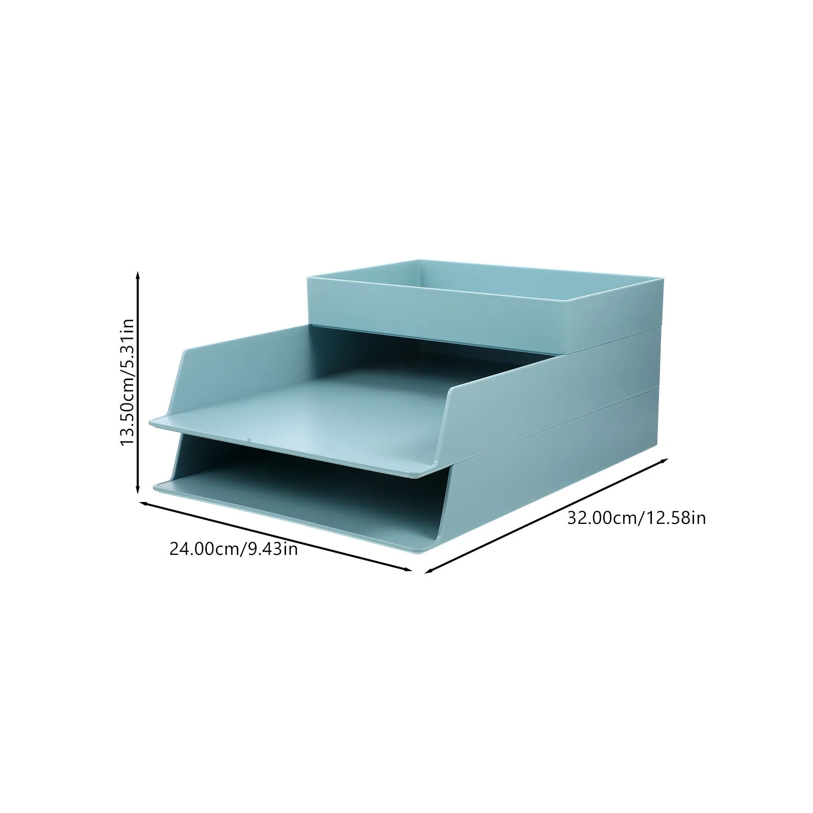 1Set ABS منظم الملفات صندوق تخزين تكويم حامل سطح المكتب رفوف المستندات المكتبية سعة كبيرة رف تخزين سطح المكتب