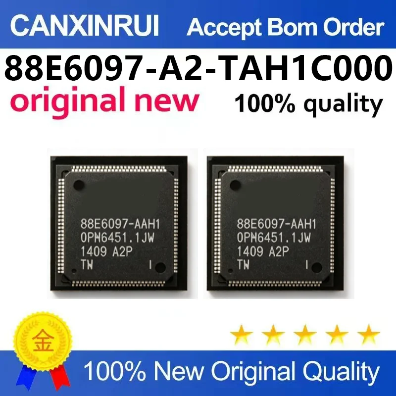 （5pcs-10pcs）Brand new original 88E6097-A2-TAH1C000 88E6097-TAH1 TQFP-176 Ethernet Controller