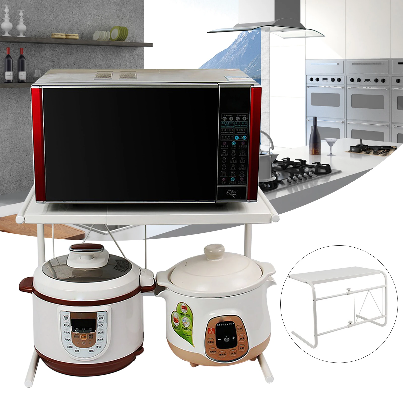 

Multifunctional Microwave Holder for Kitchen Materials Storage