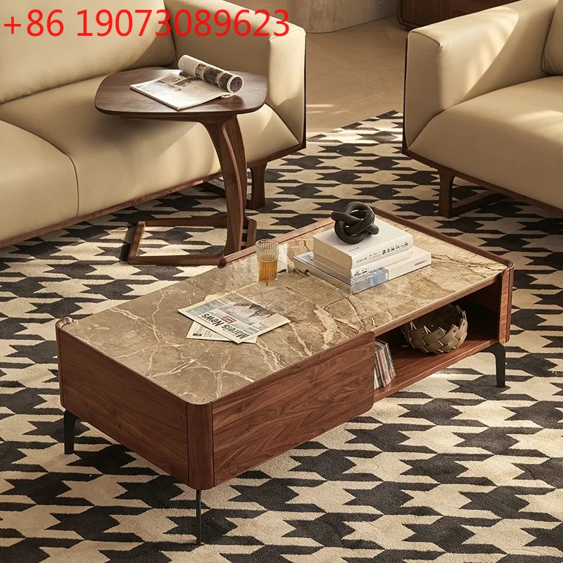 

Простой мраморный чайный столик, прямоугольный стол для небольшой квартиры