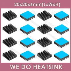 WE DO HEATSINK 20x20x6mm Without or With Thermal Pad Aluminum Heatsink Radiator Cooling Cooler With Thermal Adhesive Pad