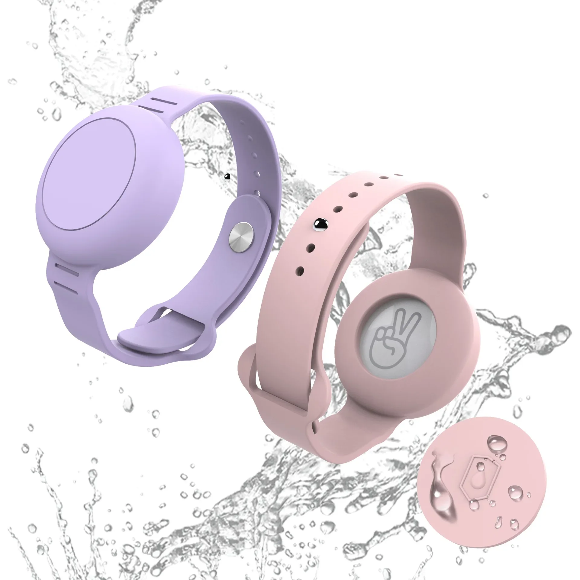 Waterproof AirTag Bracelet for Kids, Hidden Silicone Wristband for Air Tag,Secure Holder Strap Band for Child Toddler Protection