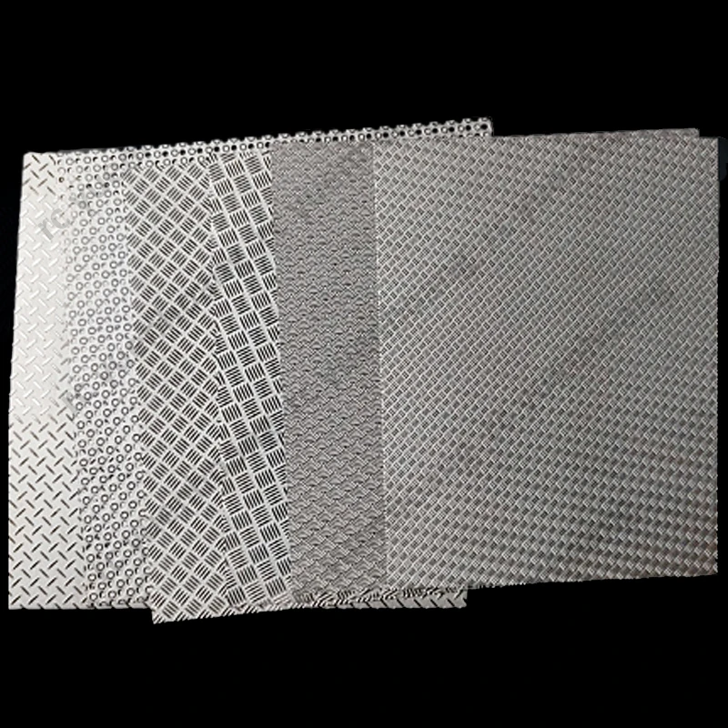 1PCS Stainless Steel Anti-slip Patterned Plate 100x100mm Etched Sheet Simulation Vehicle Modification Accessories for RC Car