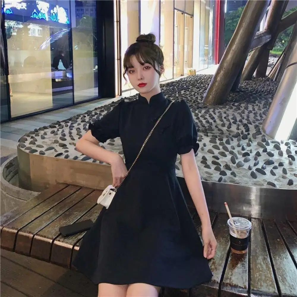 ชุดกี่เพ้าดัดแปลงสำหรับผู้หญิง - French Vintage Floral Midi Dress บทวิจารณ์และราคา