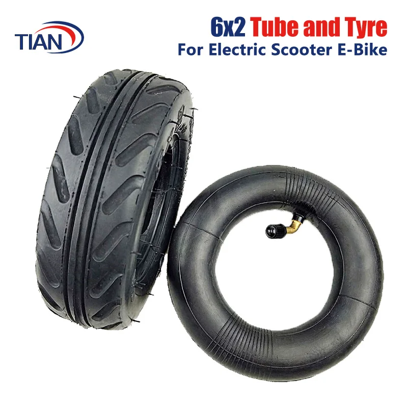 6 Inch 6X2 Tire Inner Tube Set Fit for Electric Scooter Wheel Pneumatic Wheel Trolley Cart Air Wheel Bike
