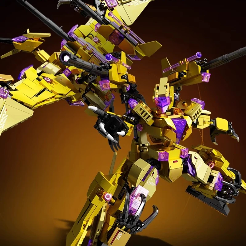 

SEMBO 103389 Blazing Wing Shadow Building Toy Small Particle Building Block Model Ornament Transformation Mecha Birthday Gift
