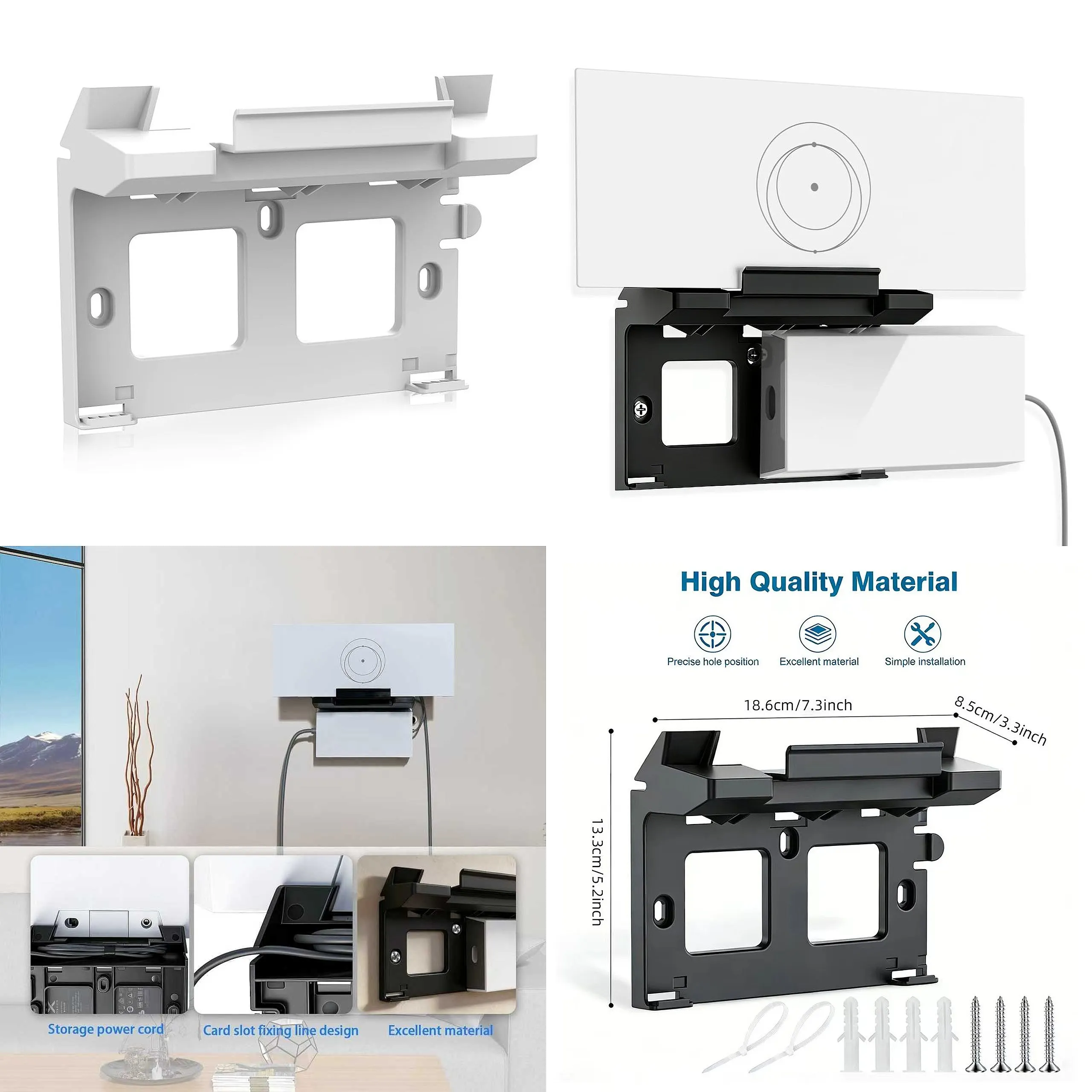 Starlink Gen 3 Router Wall Mount with Cable Storage Wall Mount for Starlink Gen3 Accessories
