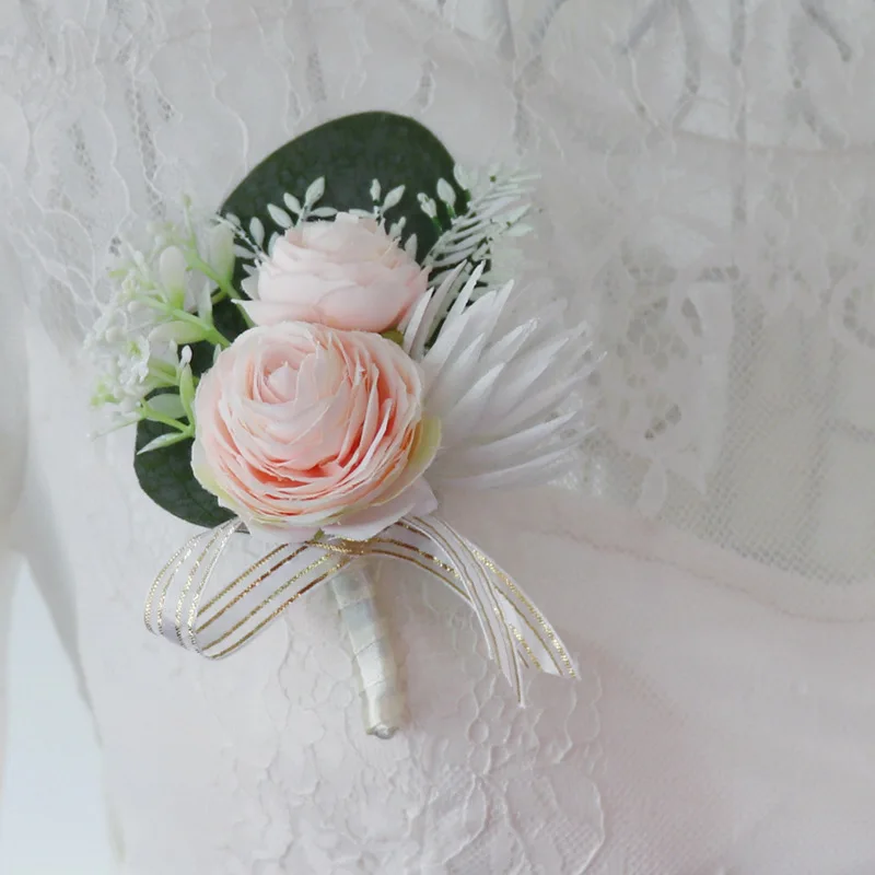 Koreanische Hochzeit Büste Braut Braut Klappe Brautjungfer Brautjungfer Schwestern Freundin Handgelenk Blume Nachahmung Blume