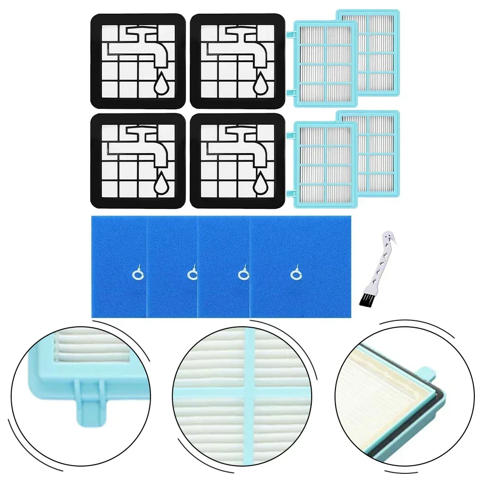

4 Allergy Filter 4 Motor Filter 4 Foam Filter Kit For FC9331/09 FC9332/09 FC8010/01 Vacuum Cleaner Cleaning Accessories