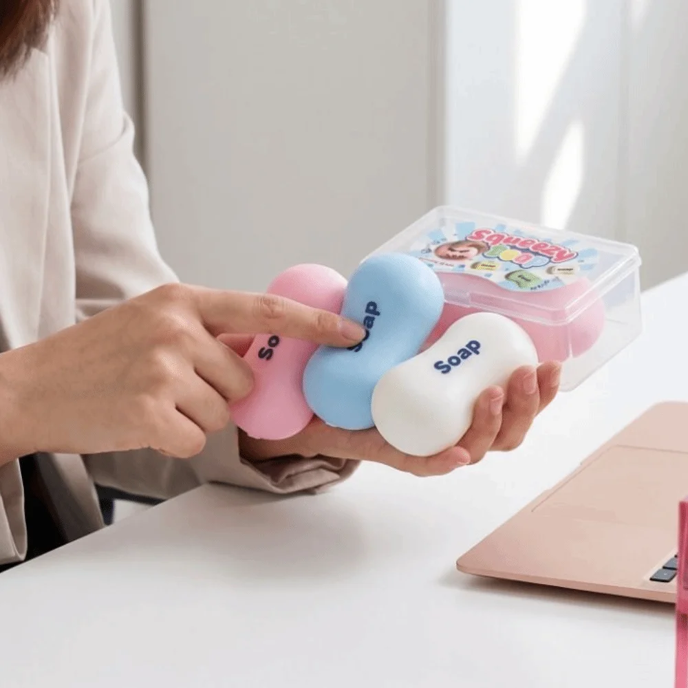 Wax Coating Crunchy Soap Squeeze Toy Sound Crispy Finger Relax Soap Ball Squishy Sensory Fidget Pinch Crunchy Fidget Toy