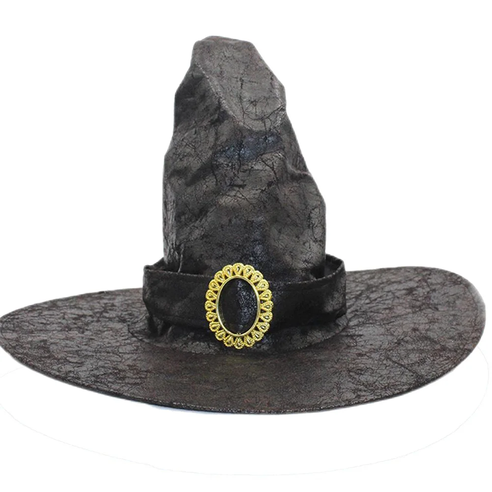 Vestido elegante sombrero de bruja película mágica el mago Cosplay para mujer accesorios de disfraz mujer decoración de juego de rol accesorios de fiesta femenina