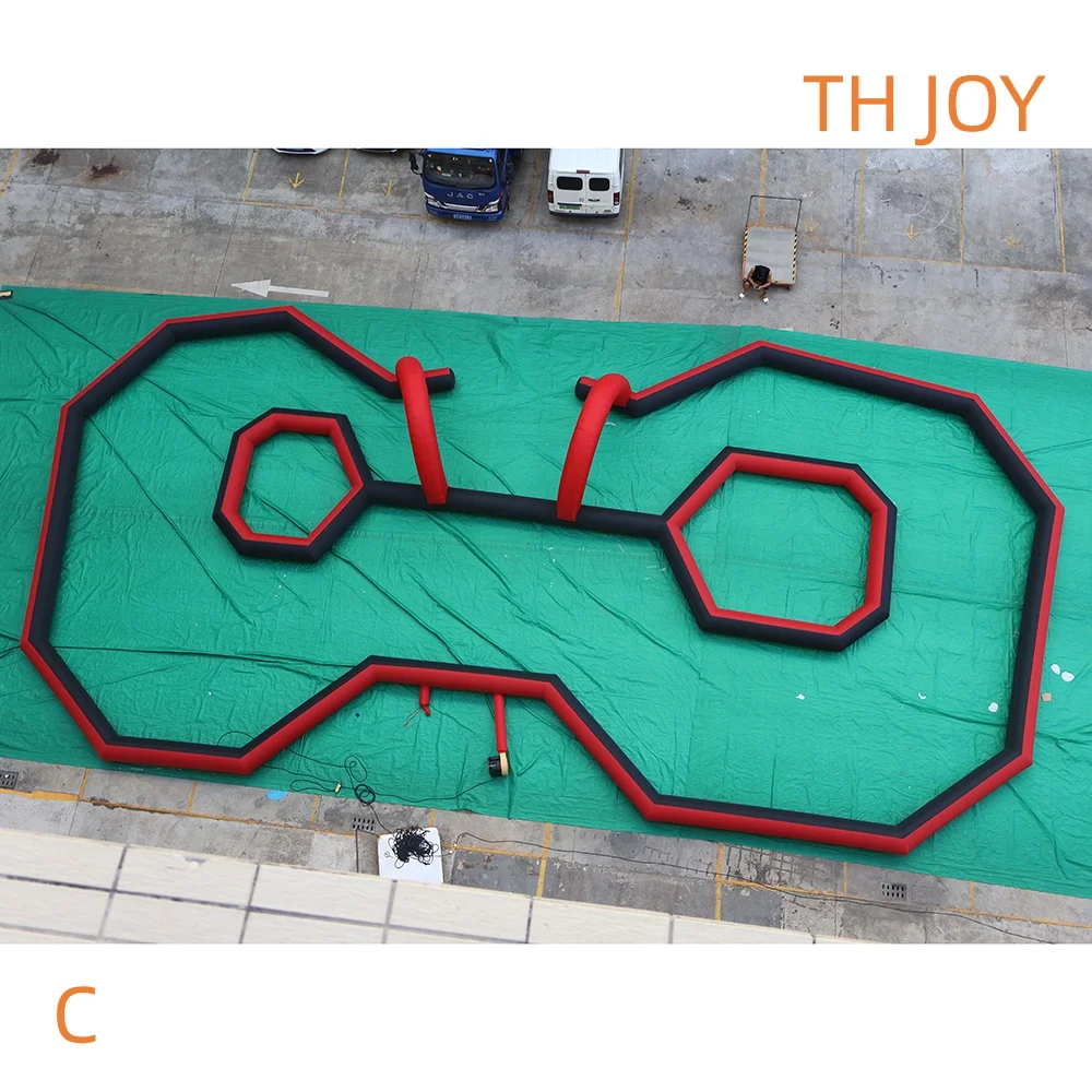 

fast air ship to door,Custom made 20x10m big Inflatable Race Track Bumper Car go kart Track sport court