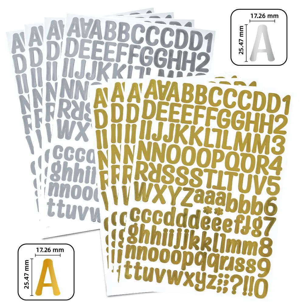 5Pcs/set Letter Stickers, Self-Adhesive vinyl Alphabet Number Sticker For Mailbox,Sign Door, Business, Address Number,Cards,Cups