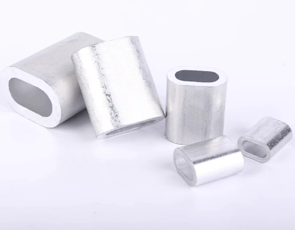 6-1000pcs, 0.5-30MM oval hole aluminum sleeve steel wire rope cover tighter rigging hardware