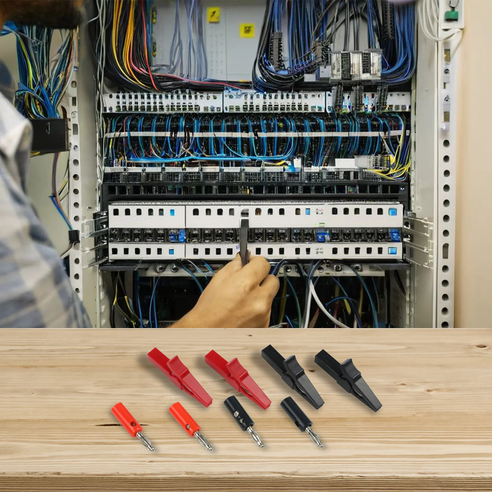 Electrical Test Probe Set with 4 Pair For Alligator Clips and 4mm Banana Connectors Designed for Various Testing Tasks