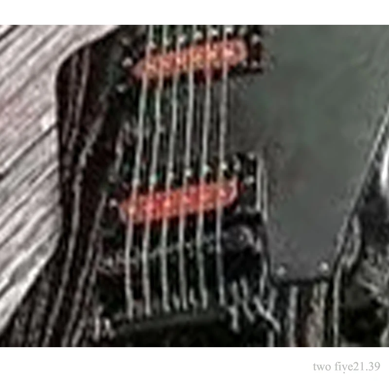 black wood grain offset solid body electric guitar,Real Bone Nut smooth satin coating Voo do Maple Neck & Fretboard