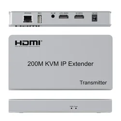 200M HDMI IP Extender Via Rj45 Cat6 Cable USB KVM HDMI Ethernet Extender Video Transmitter Receiver Support Mouse and Keyboard