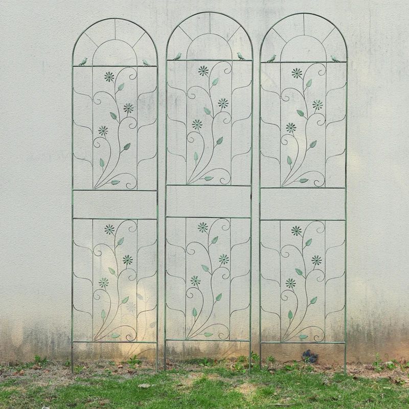 

Furniture for small-sized apartments flower stand wrought iron mesh screen rose bracket European outdoor garden gardening